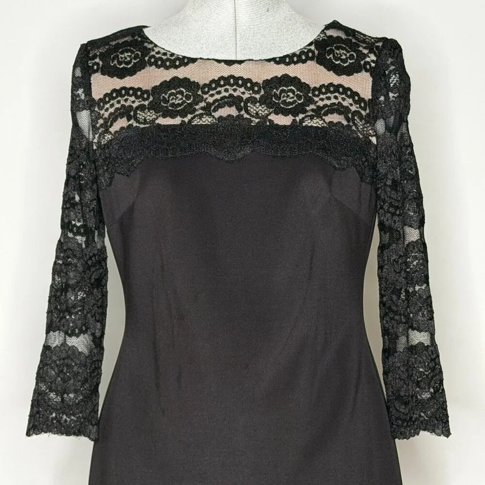 Jessica H 3/4 Lace Sleeve and Upper Bodice Dress
